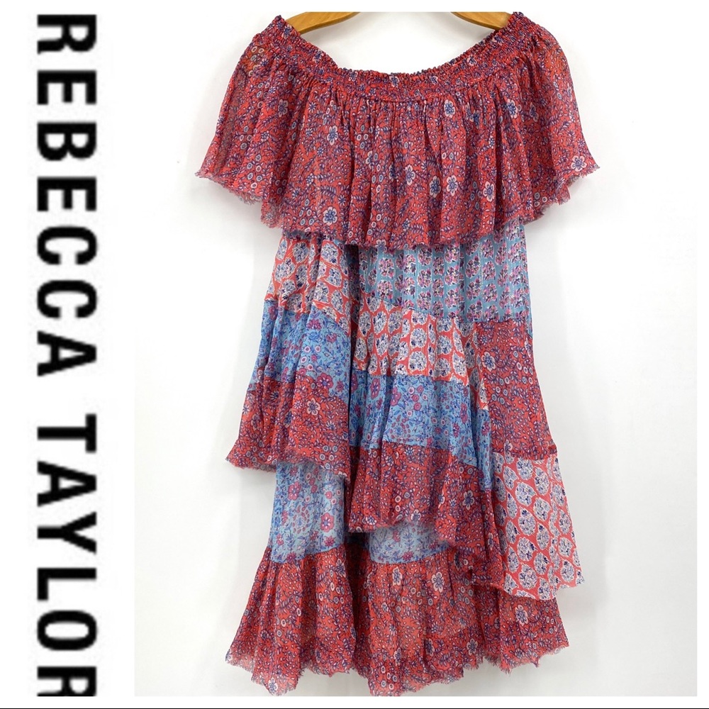 πSALEπ Rebecca Taylor Amanda Pink Silk Dress - Picture 8 of 12